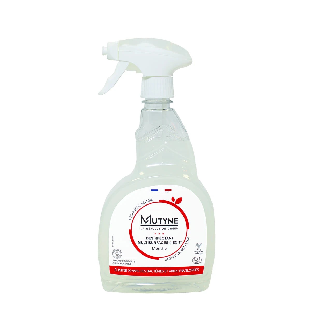 Spray  Désinfectant multisurfaces 4 en 1 menthe Mutyne 750ml