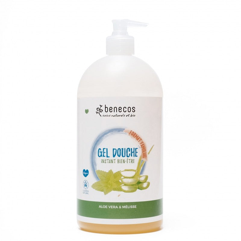 Gel douche Bio Benecos Instant Bien-être Aloe vera et Mélisse 950ml