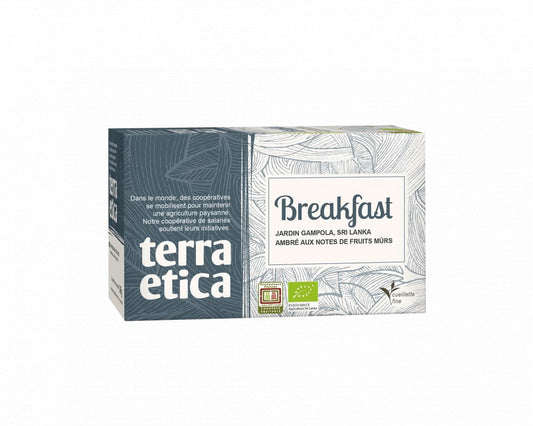 Thé Breakfast 20 sachets Bio et équitable Terra Etica 36g