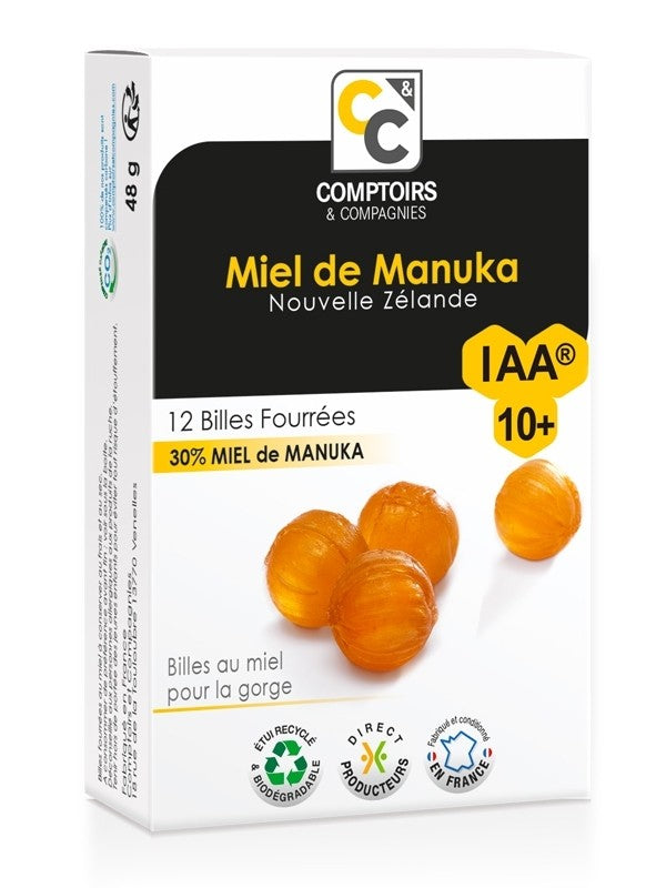 Billes Fourrées 30% miel de Manuka Comptoirs et Compagnies x12