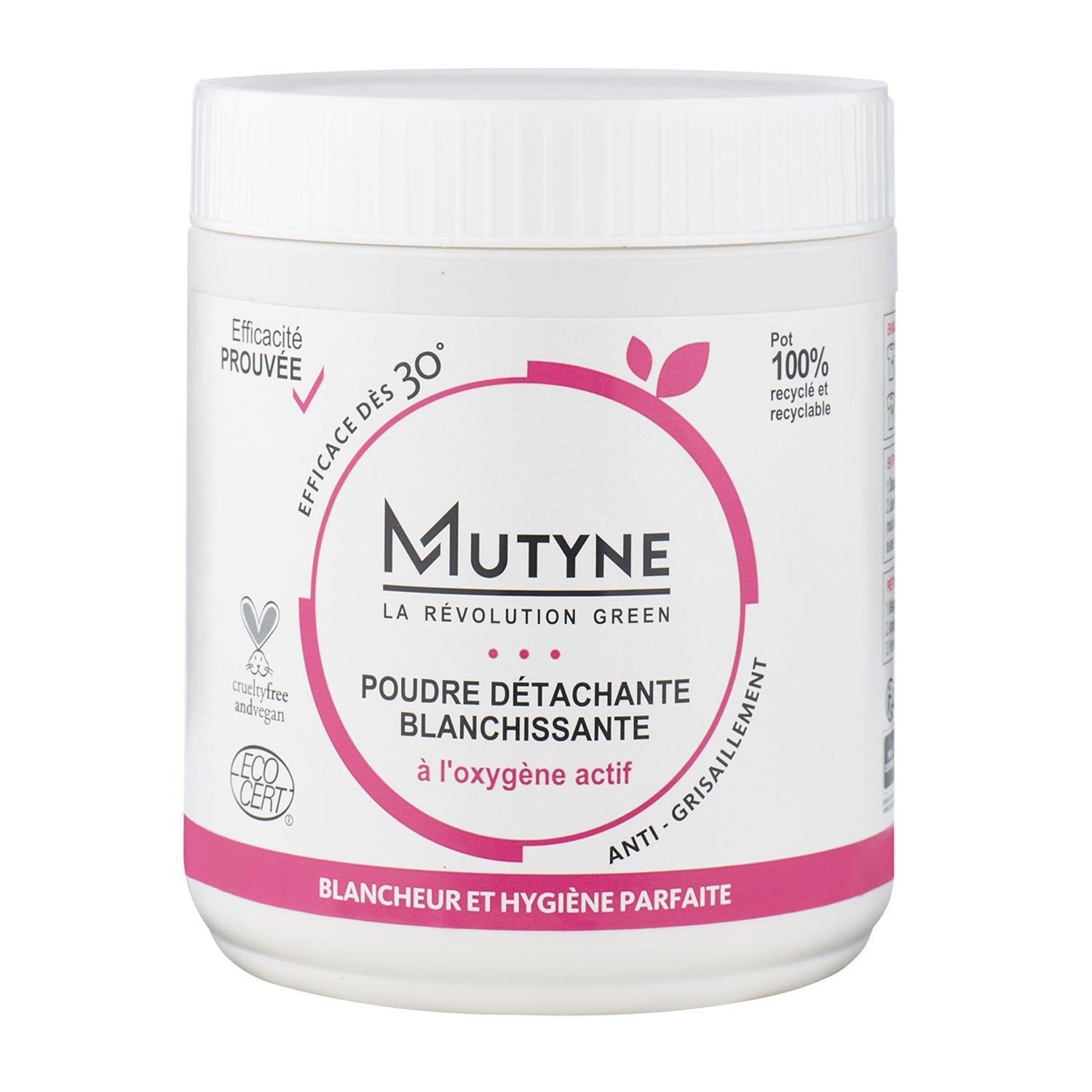 Poudre détachante et blanchissante 500g Mutyne