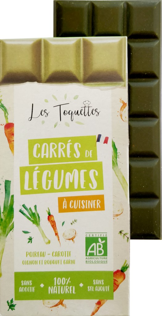 Carré de légumes Poireau Carottes Oignon bouquet garni bio Les toquettes 75g