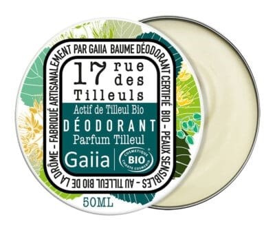 Baume déodorant Bio au tilleul Gaiia 50g