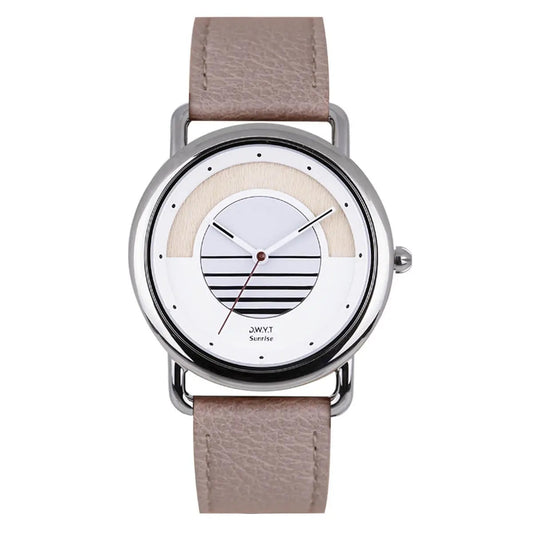 Montre SUNRISE AMANDE bracelet cuir de pomme VEGAN DWYT Swatch