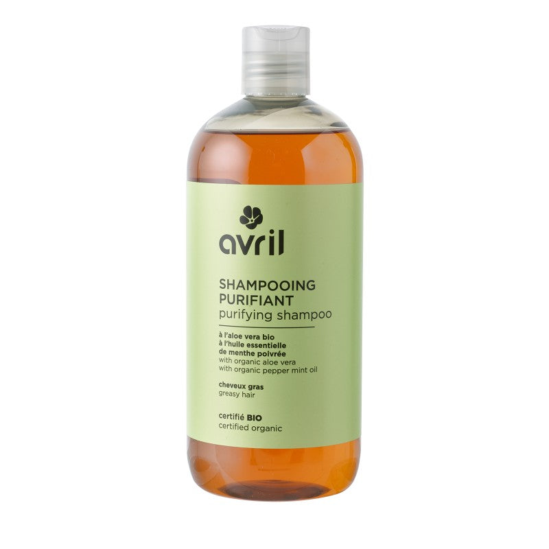 Shampoing Bio Avril usage purifiant pour cheveux gras 500ml