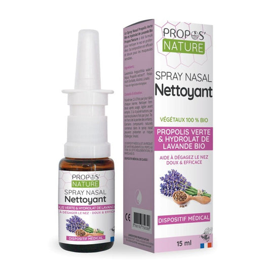 Spray Nasal Propolis Verte Bio et hydrolat de Lavande bio  PROPOS NATURE 15ml