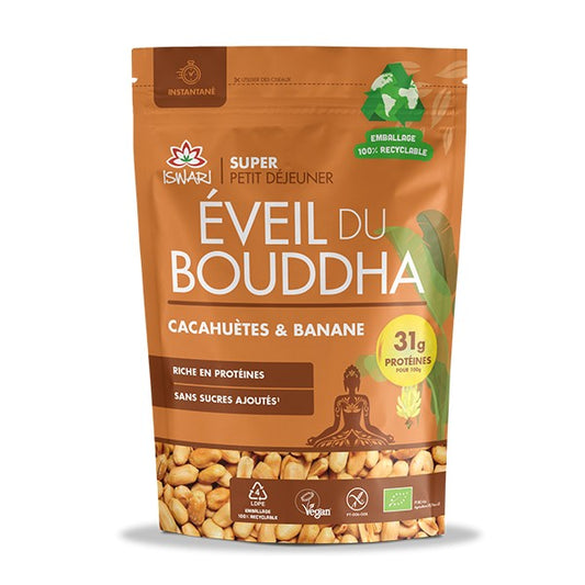 Eveil du bouddha cacahuètes & banane bio ISWARI 360g