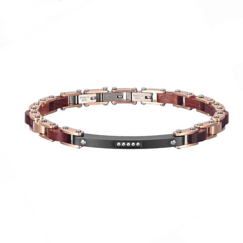 Bracelet acier bois de  Santal II FL WATCH