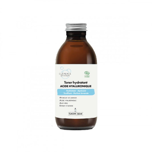 Toner hydratant à l'acide hyaluronique Clemence et Vivien150ml