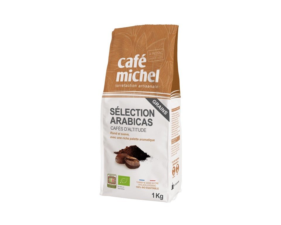 Café Grains Selection Arabicas Café d'altitude Café Michel bio et equitable 1kg