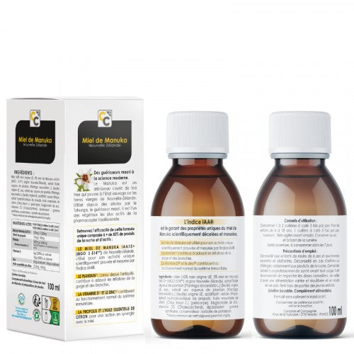 Solution buvable gorge et bronches au miel de Manuka Comptoirs et Compagnies 100ml