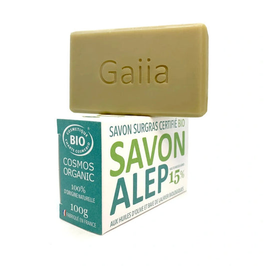 Savon d'Alep surgras visage et corps Gaiia 100g