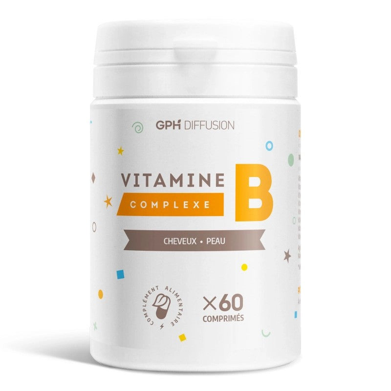 Vitamine B Complexe cheveux et peau 60 comprimés Gph Diffusion