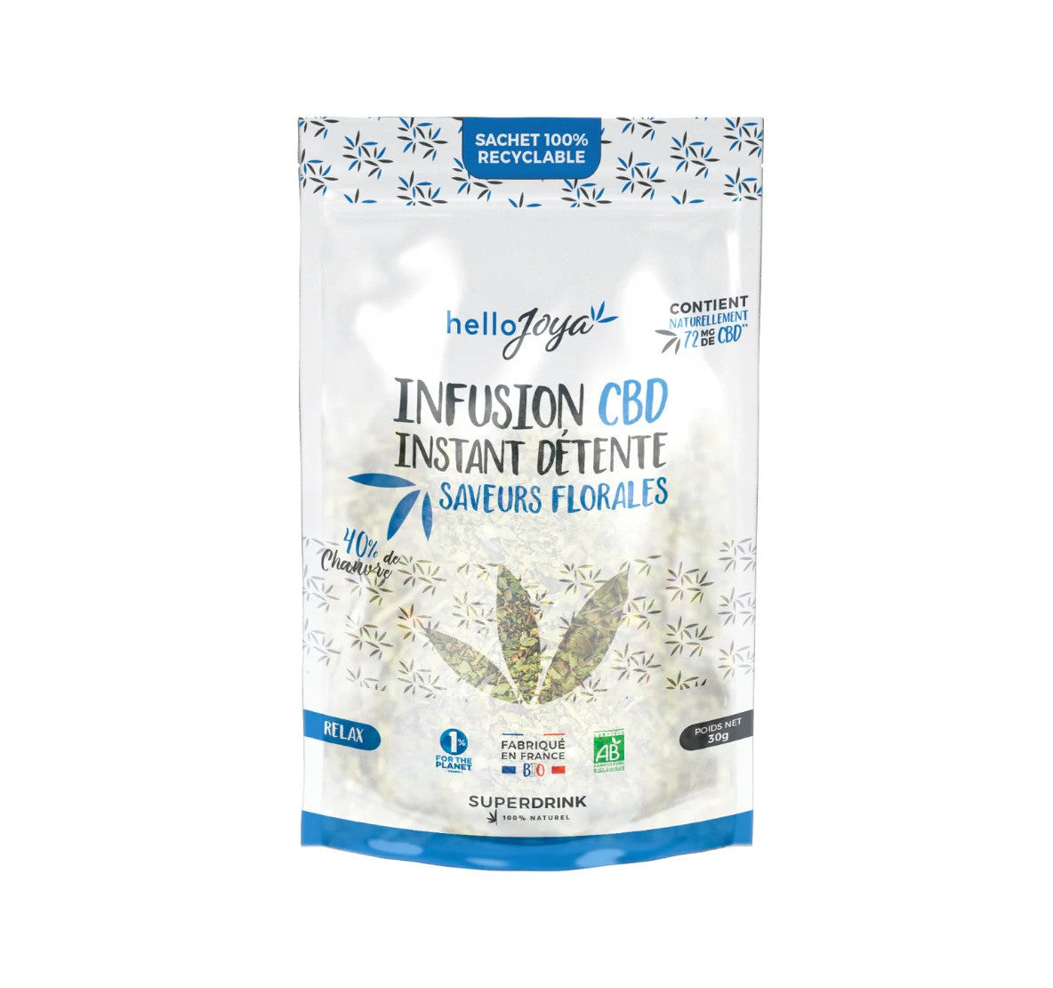 Infusion BIO CBD Instant Détente 30g Hello Joya