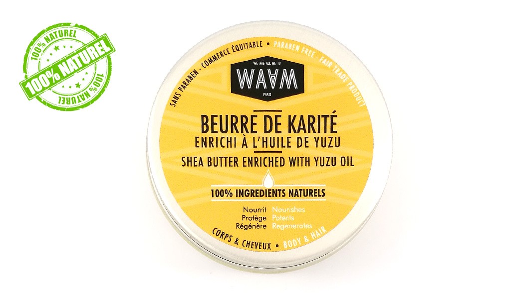 Beurre de karité Yuzu WAAM 100% pure et végétale 100ml