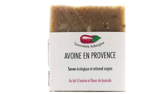 Savon avoine en provence savonnerie Aubergine 100g