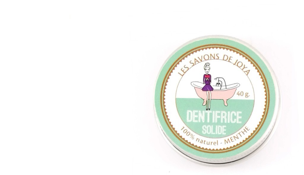 Dentifrice solide à la menthe les savons de Joya 40g