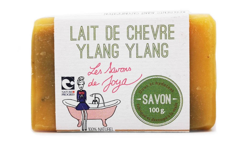 Savon lait de chevre Ylang  Ylang Les savons de Joya 100g