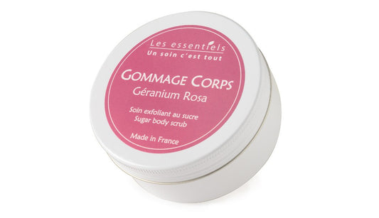 Gommage corps douce Géranium Rosa les essentiels 200ml