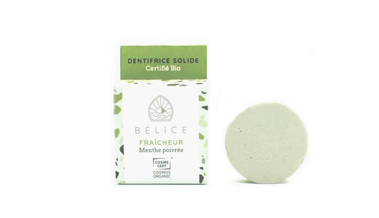 Dentifrice solide fraicheur menthe poivrée  Belice 18g