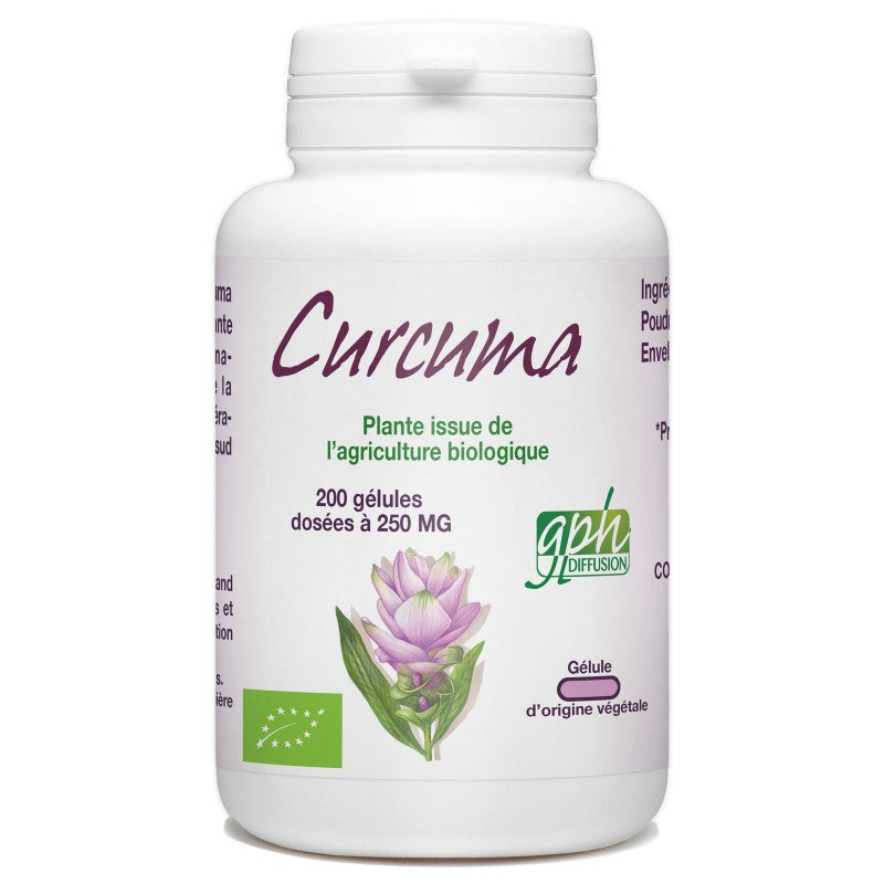 Curcuma Bio dosé à 250mg 200 gélules végétales Goh Diffusion