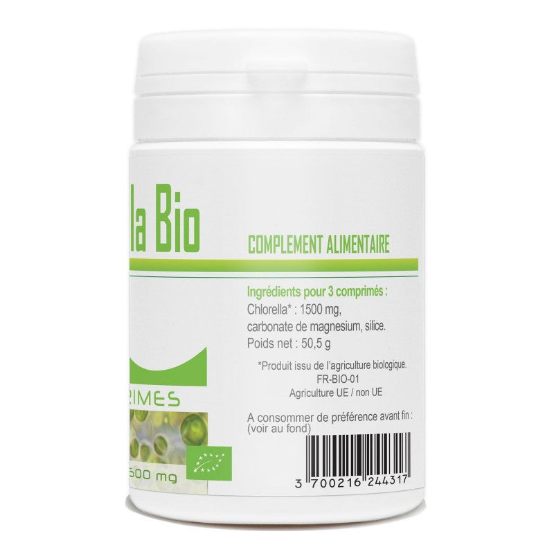 Chlorella Bio dosé à 500mg 100 comprimés Gph Diffusion