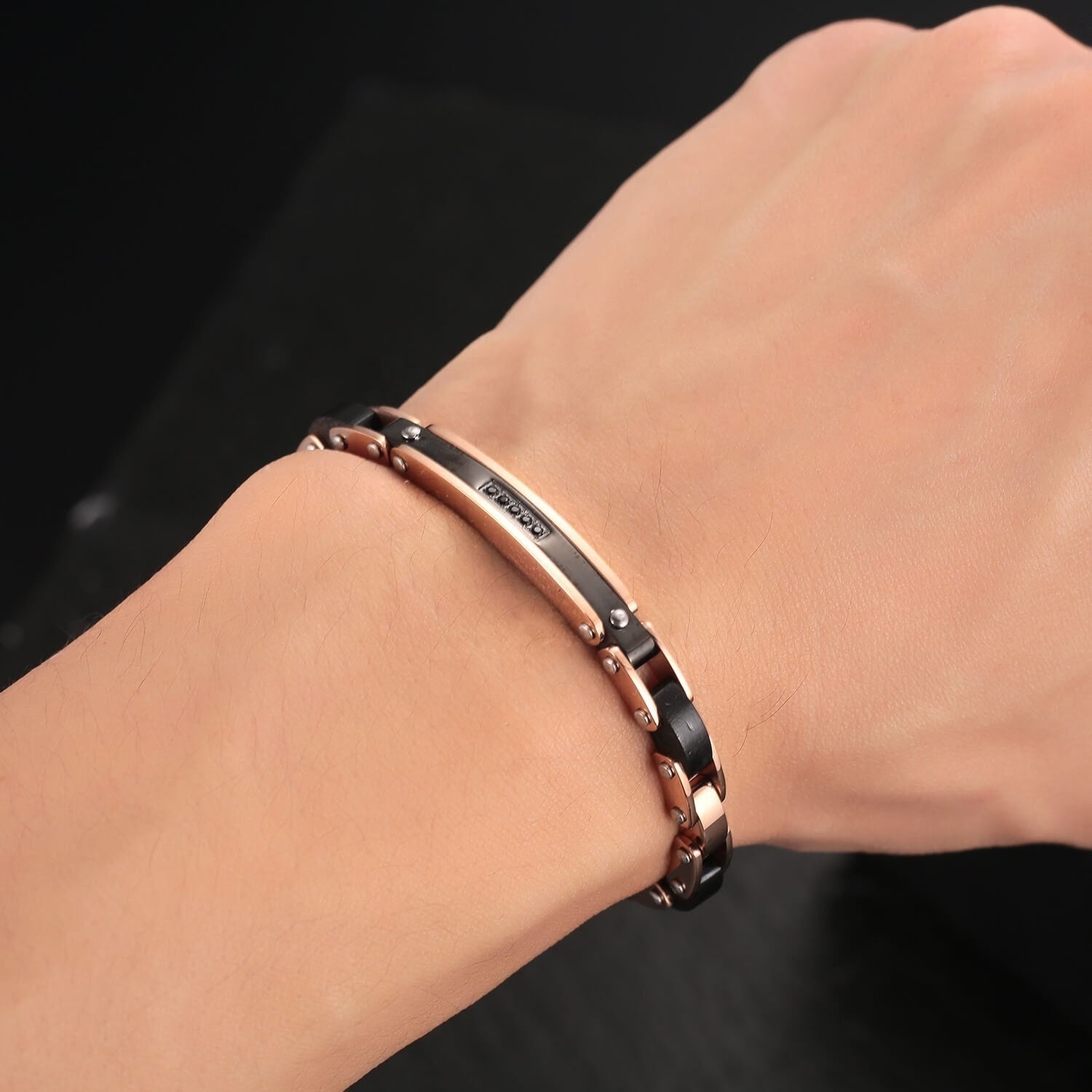 Bracelet acier bois de d'ébène II et fibre de carbone FL WATCH - Benedetti