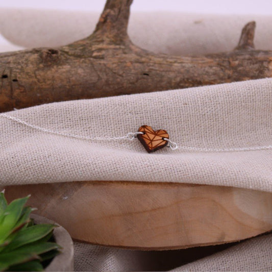 Bracelet LOVE avec chaine argent BEWOOD - Benedetti