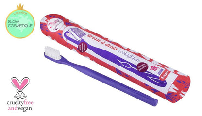 Brosse à dents bleu souple à tête rechargeable lamazuna - Benedetti