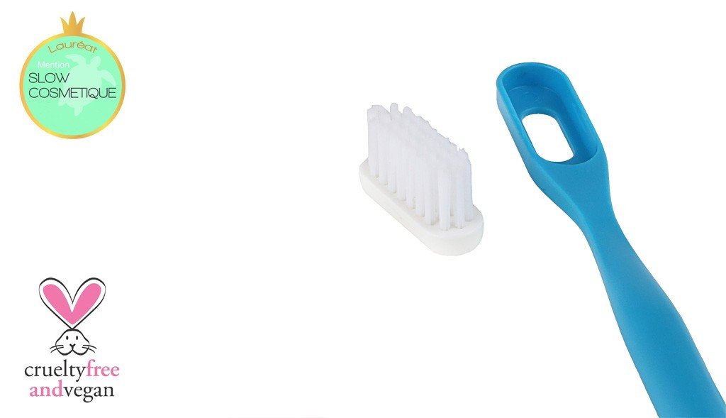 Brosse à dents jaune médium à tête rechargeable lamazuna - Benedetti