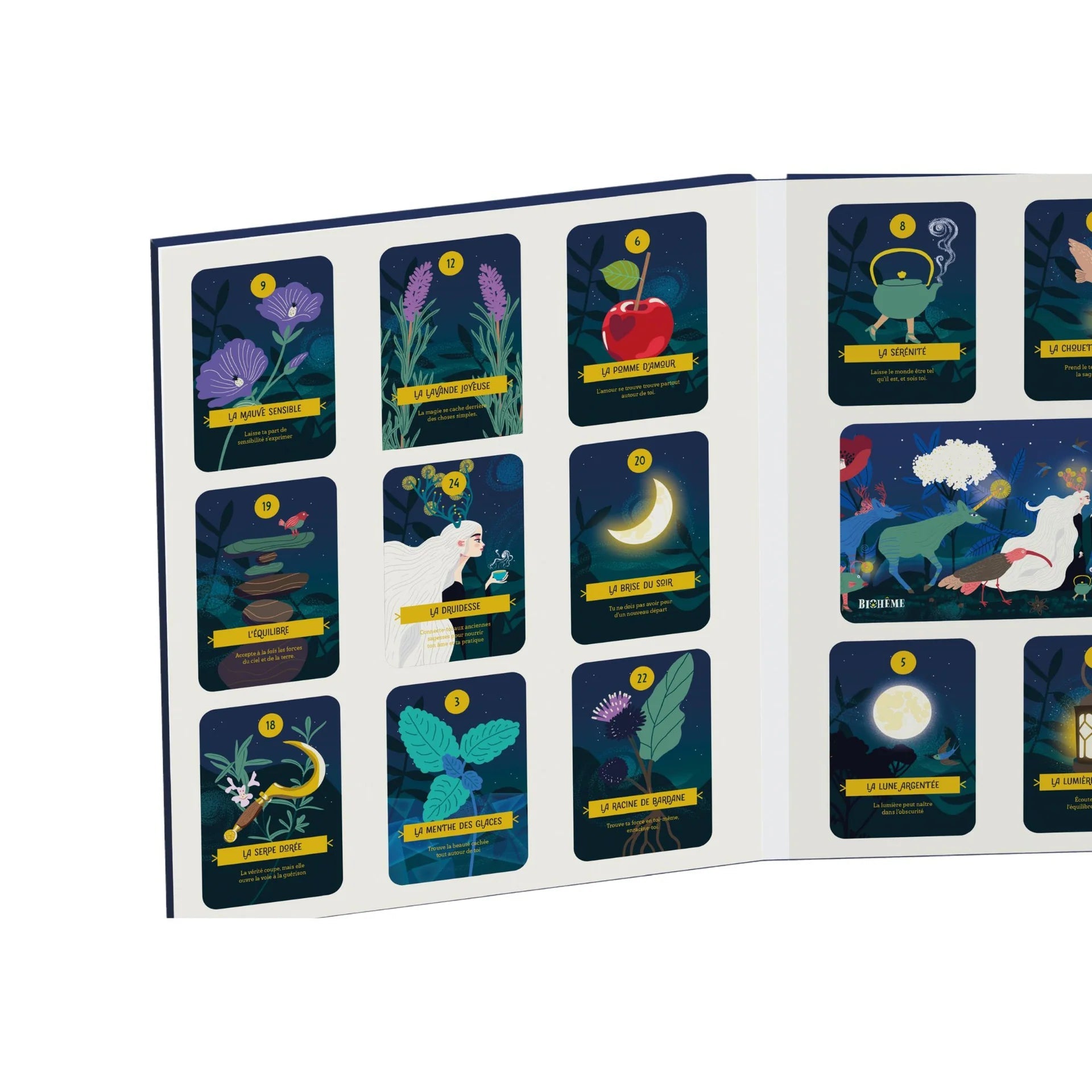 Calendrier de l'avent oracle de la nature bio Biohême - Benedetti