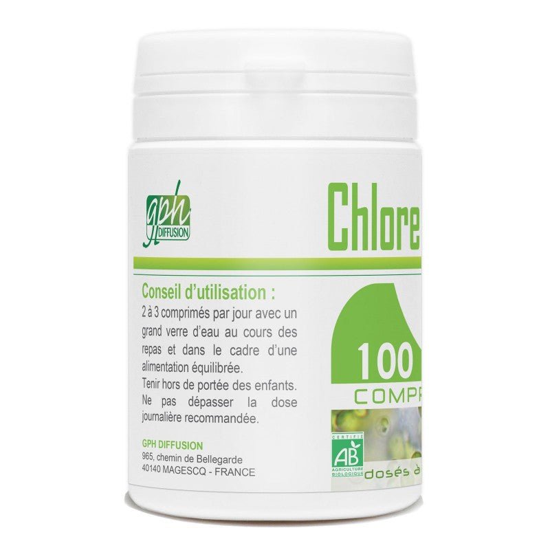 Chlorella Bio dosé à 500mg 100 comprimés Gph Diffusion - Benedetti