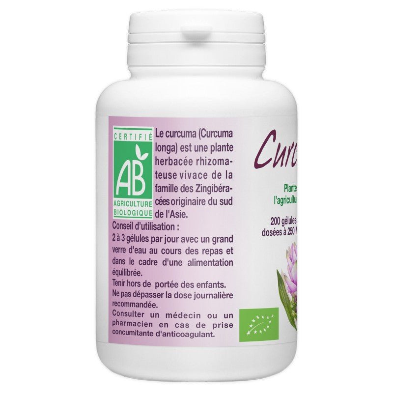 Curcuma Bio dosé à 250mg 200 gélules végétales Gph Diffusion - Benedetti
