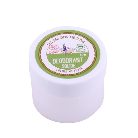 Déodorant solide en boîte cèdre et vétiver Les savons de Joya 50g - Benedetti