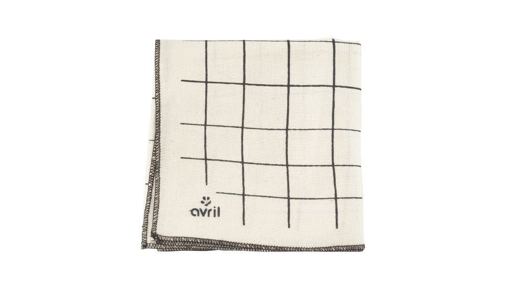 Furoshiki en coton bio imprimé carreaux 52x52cm Avril - Benedetti