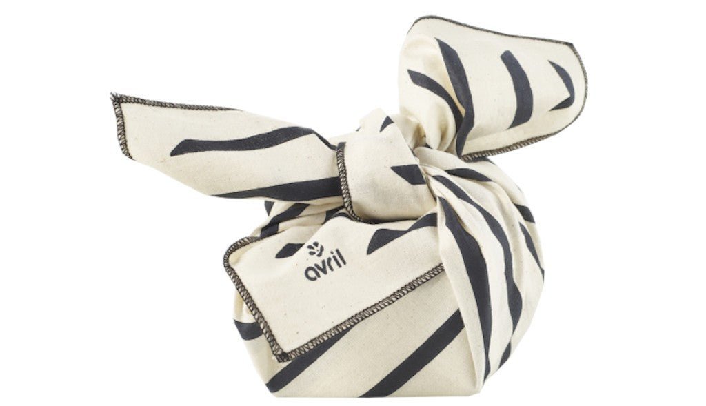 Furoshiki en coton bio imprimé zèbre 52x52cm Avril - Benedetti