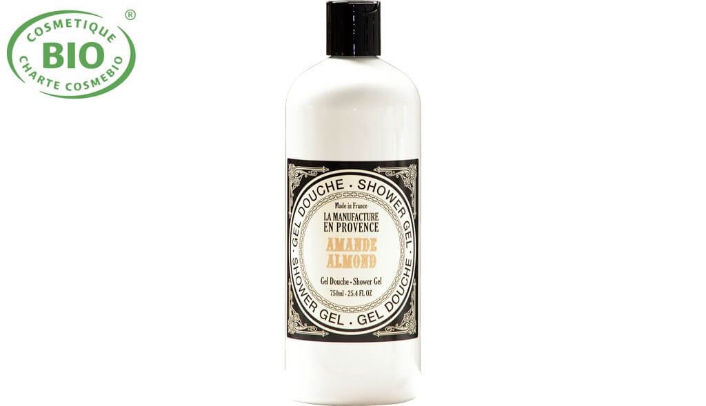 Gel douche bio à l'huile d'amande douce 750ml La manufacture en Provence - Benedetti