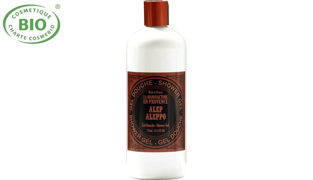 Gel douche Bio au savon d'Alep 750ml La manufacture en Provence - Benedetti
