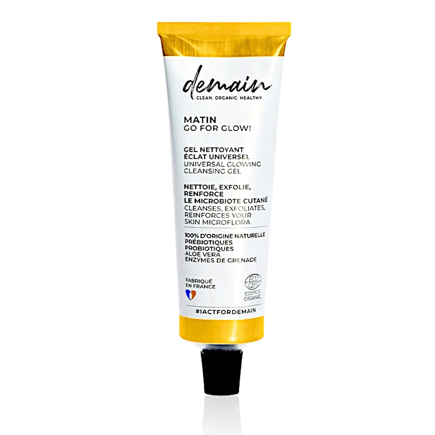 GO FOR GLOW Gel Nettoyant Exfoliant éclat universel Demain Beauty 100ml - Benedetti