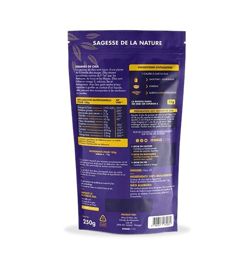 Graines de chia Bio Iswari 250g - Benedetti