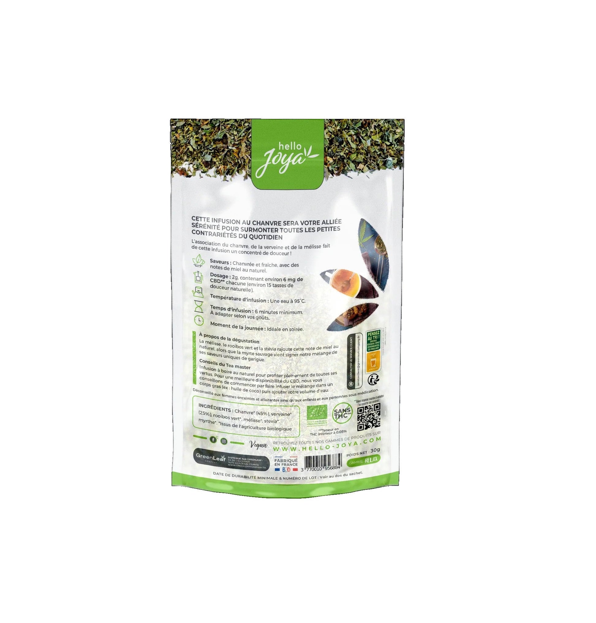 Infusion BIO CBD Instant de Douceur 30g Hello Joya - Benedetti