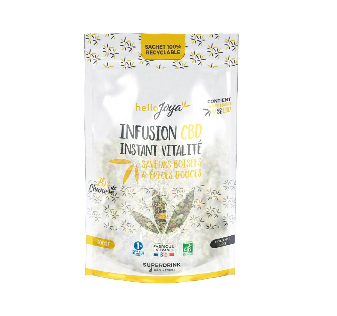 Infusion BIO CBD Instant Vitalité 50g Hello Joya - Benedetti