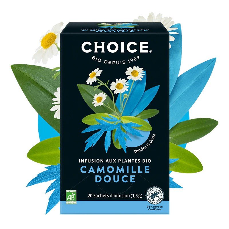 Infusion Camomille Douce Bio 20 sachets Choice - Benedetti