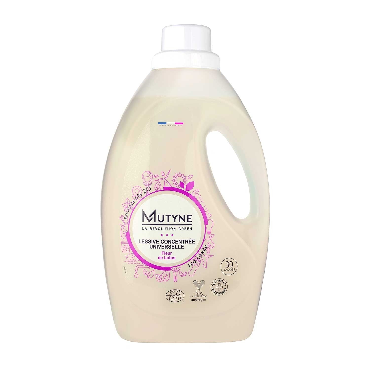 Lessive liquide Fleur de Lotus 30 Lavages Mutyne - Benedetti