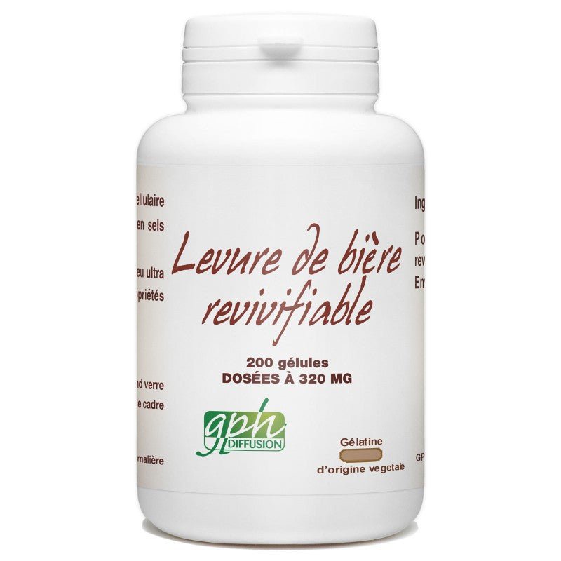Levure de bière revivifiable dosé à 320mg 200 gélules végétales Gph Diffusion - Benedetti