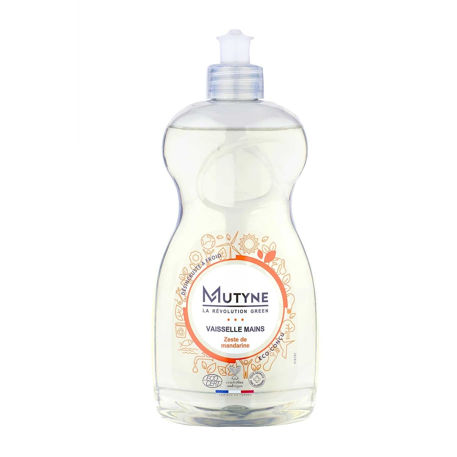 Liquide vaisselle Mains Zeste de Mandarine Mutyne 500ml - Benedetti