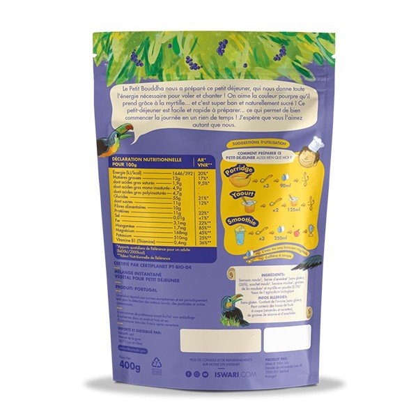 Petit Bouddha Myrtille Magique ISWARI 400g - Benedetti