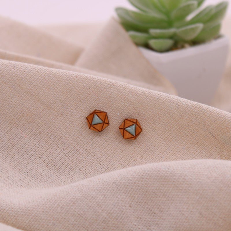 Puce d'oreille Hexagonal vert gris BEWOOD - Benedetti