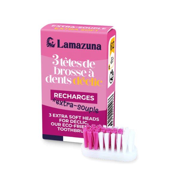 Recharge 3 têtes extra souple pour brosse à dents Lamazuna - Benedetti