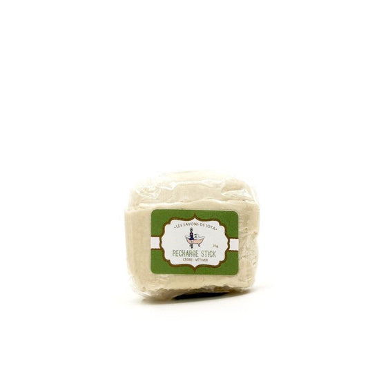 Recharge déodorant en stick format mini rechargeable cèdre vétiver Les savons de Joya 25g - Benedetti